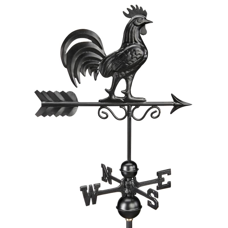 Bantam Rooster Weathervane - Black Finish by Good Directions
