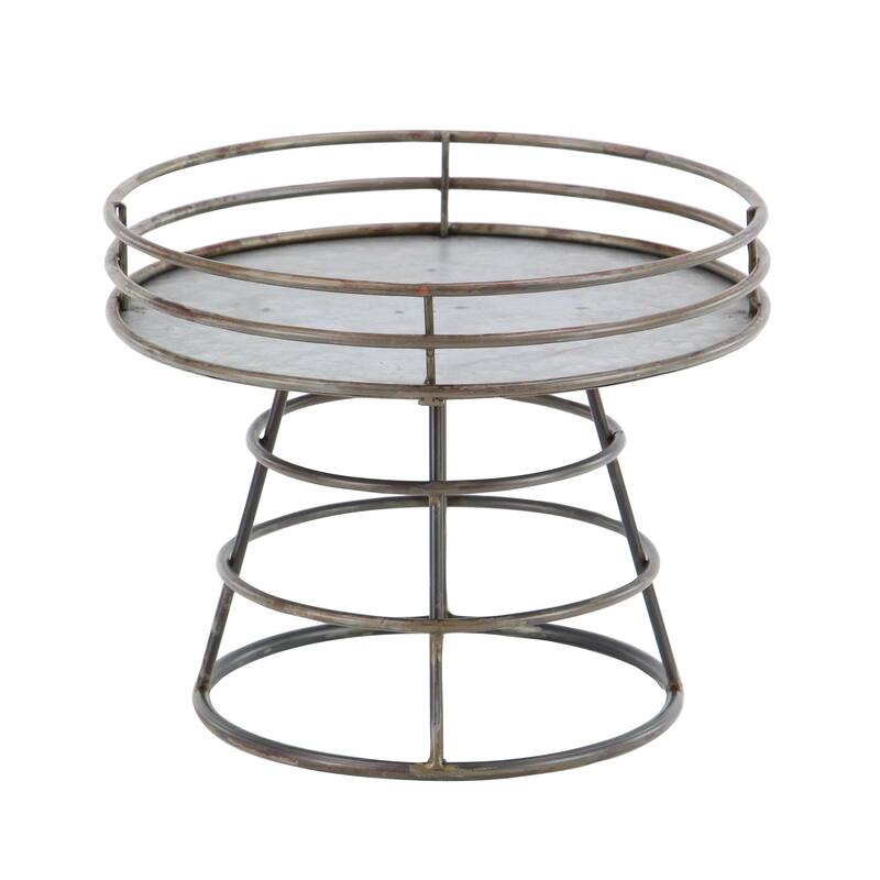 Gray Metal Cake Stand