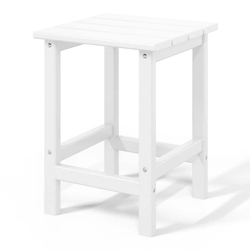 Polytrends Laguna Hdpe All Weather Outdoor Patio Square Side Table