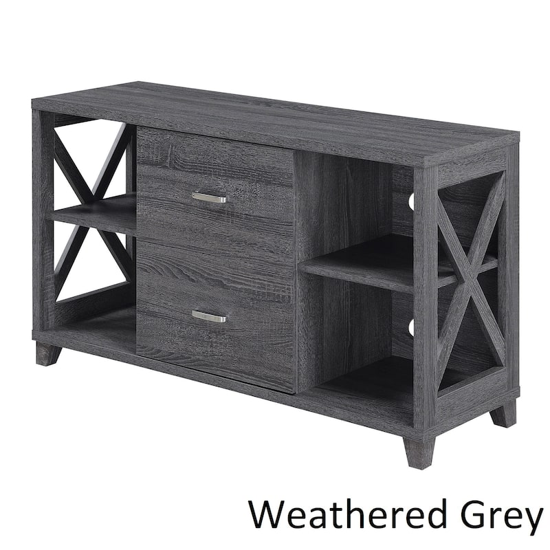 Convenience Concepts Oxford Deluxe 2 Drawer TV Stand with Shelves for TVs up to 55 Inches