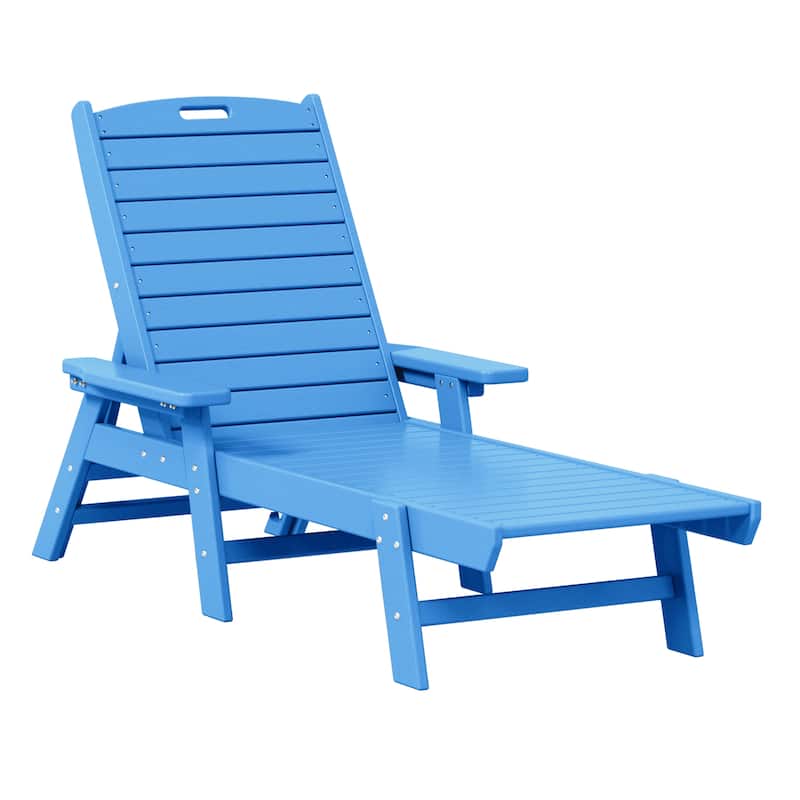 Laguna Hdpe All Weather Outdoor Patio Pool Reclining Chaise Lounge (Set Of 2)
