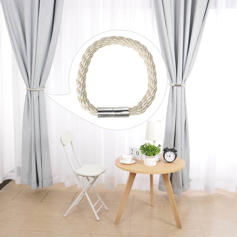 4pcs Magnetic Curtain Tieback 21.7" Holdback Decorative Curtain Holder