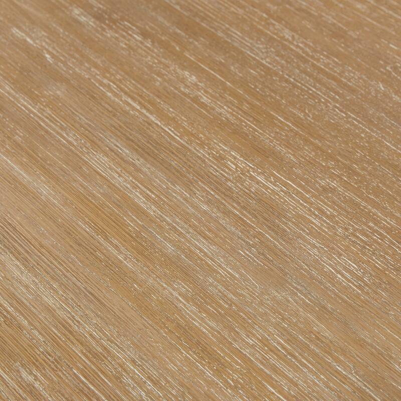 Roomfitters Nightstand, French Countryside Bedside Table with Storage and Open Shelf, Light Natural