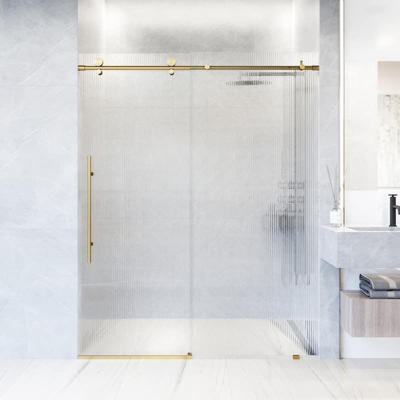 VIGO Elan E-Class 56" to 60" W x 76" H Frameless Sliding Shower Door