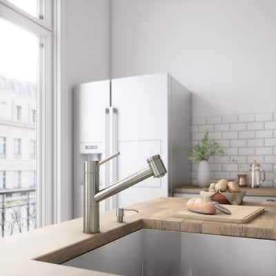 VIGO Branson Stainless Steel Pull-Out Spray Kitchen Faucet