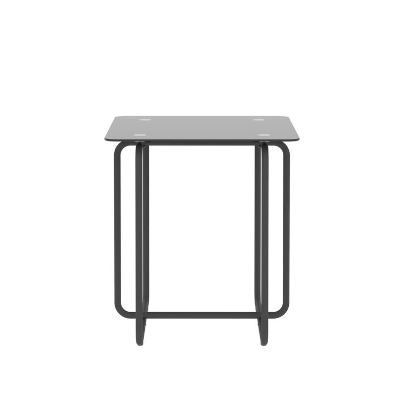 Modern Tempered Glass Coffee Table End Table Side Table For Living Room