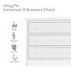 preview thumbnail 5 of 4, Dream On Me Universal 3 Drawer Chest - White
