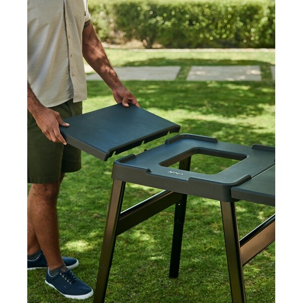 Ninja XSKUSSDTBL Woodfire Attachable Side Table, Compatible with