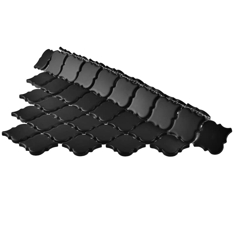 Merola Tile Hudson Tangier Matte Black 12-3/8" x 12-3/8" Porcelain Floor and Wall Tile
