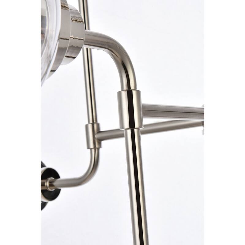 Hope 8 Light Pendant in with clear shade - 36 Inch