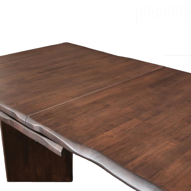 Furniture of America Abigail XIV Mid-Century Modern 5-Piece Walnut Solid Wood Extendable Dining Set with Side Chairs