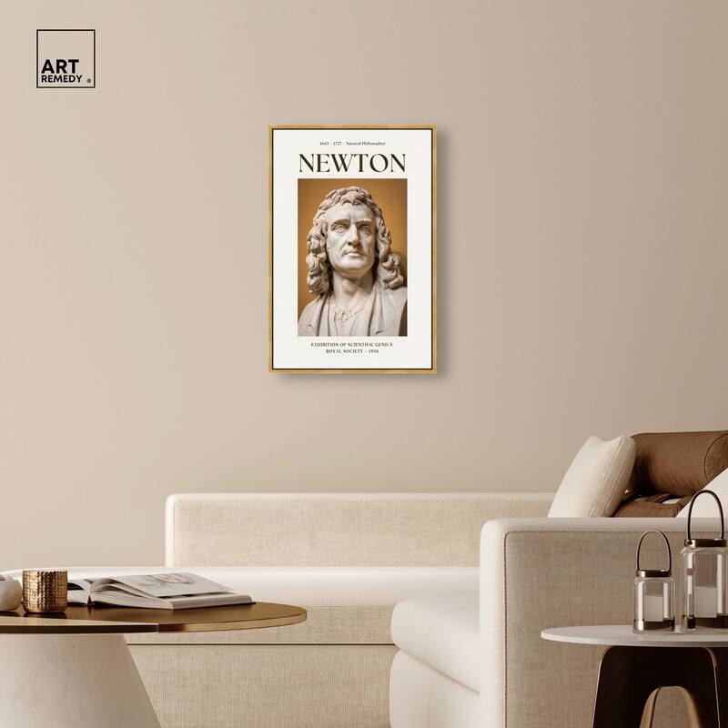 Newton's Likeness in Marble Canvas by Art Remedy
