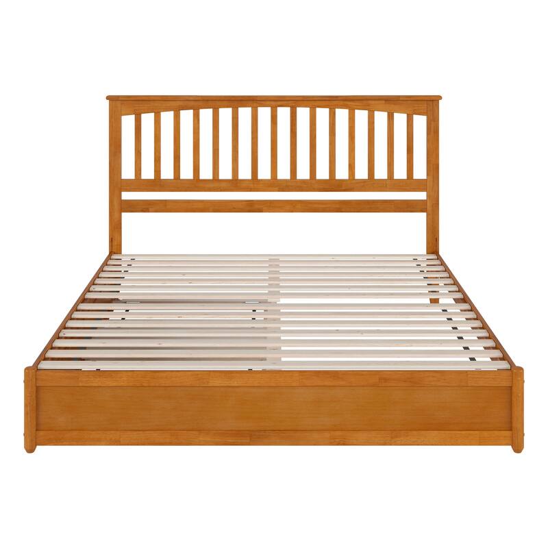 Everett Platform Bed with Panel Footboard and Twin XL Trundle