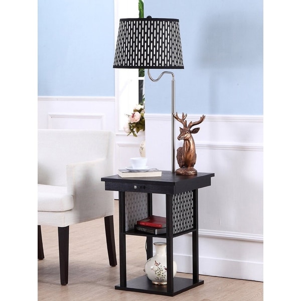End table built in lamp cheap