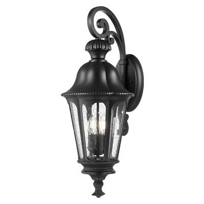 29'' Oversized Large Outdoor Wall Lantern with Seeded Glass