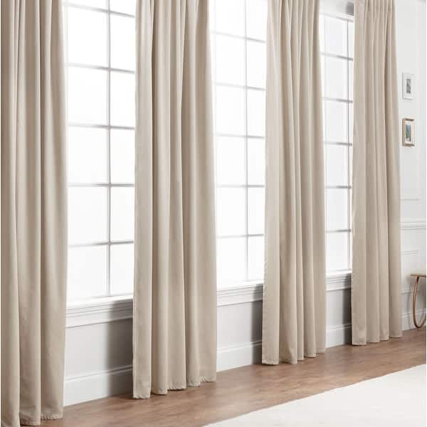 slide 2 of 33, Chanasya Velvet Partial Blackout Room Darkening Window Curtain Panel Pair (Set of 2)