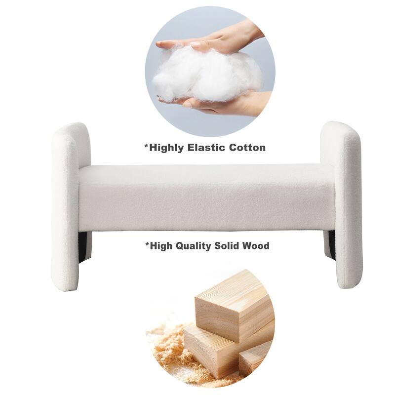 52" Bench for Bedroom End of Bed Modern Contemporary Design Ottoman Couch Long Bench Window Sitting Fireplace Bench, Velvet