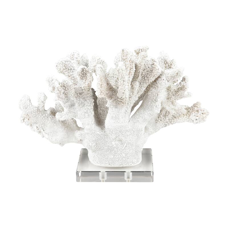 Elk Home Coral White Composite 11.75 Inch Wide Sculpture
