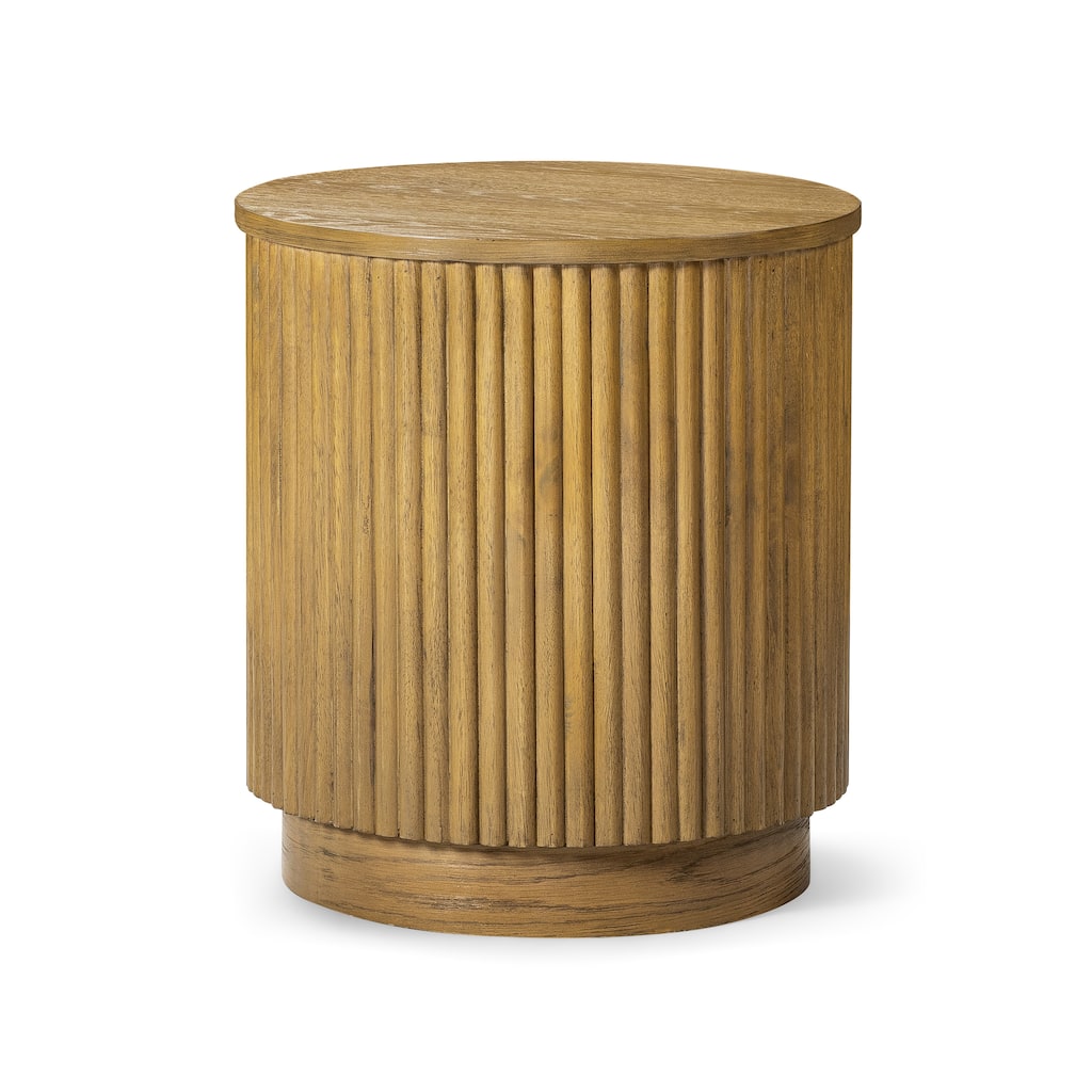 Maven Lane Dallas Round Wooden Side Table