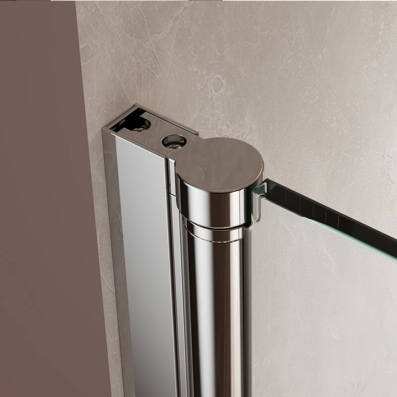 Pivot swing single glass panel shower door - Silver
