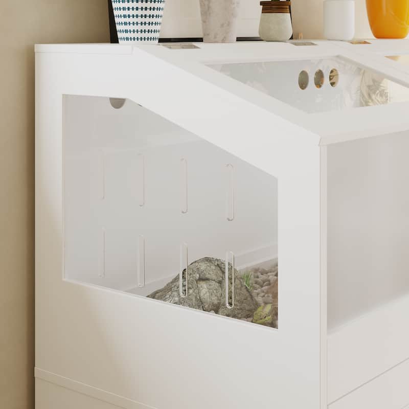 Reptile Cabinet - Small Pet House: Acrylic and Wood Construction with Transparent Viewing Windows