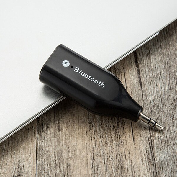 AGPtek 3.5mm AUX Car Bluetooth Receiver Speaker Music Streaming Audio Adapter with Mic