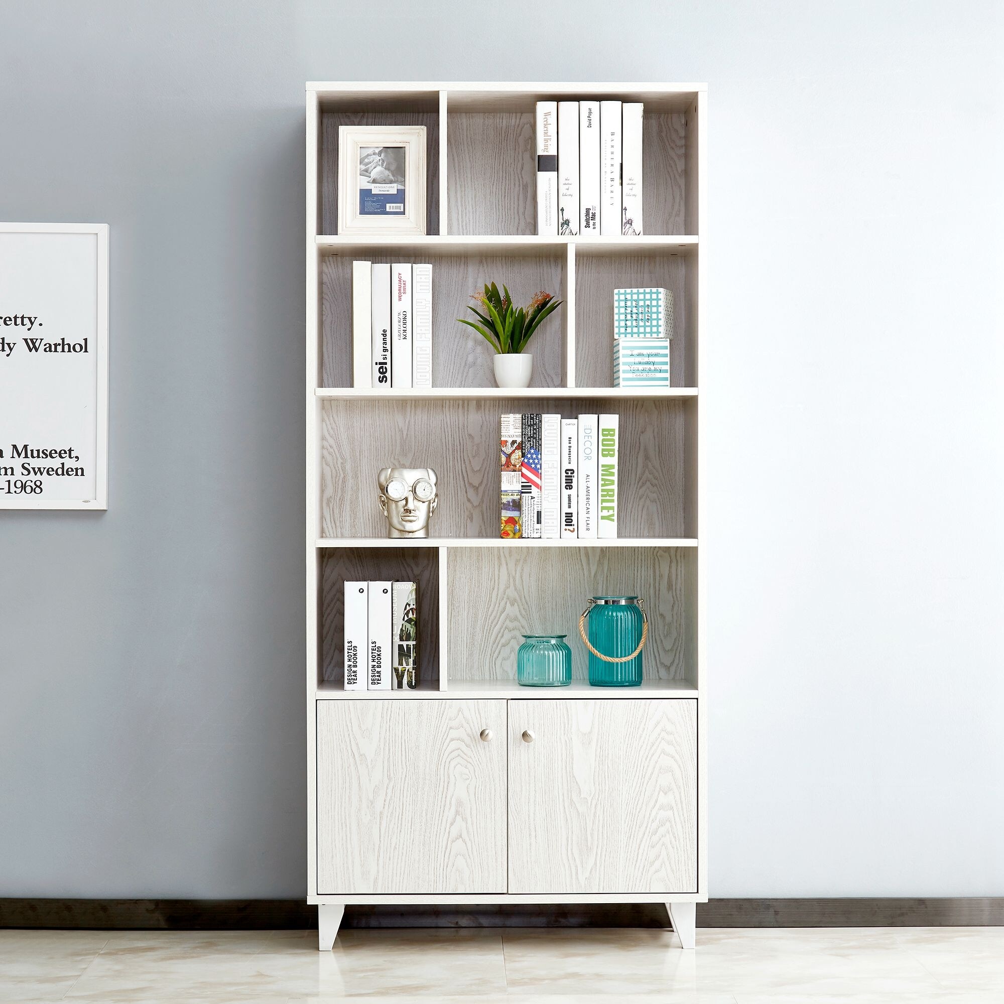 Standard white shop bookcase