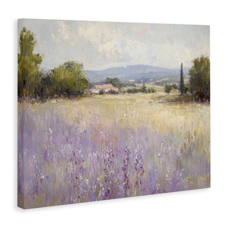 Stupell Lavender Farmland Meadow Canvas Wall Art Design By Petal Prints Design