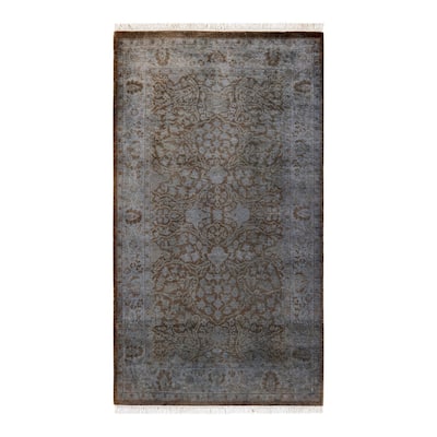 Overton Hand Knotted Wool Vintage Inspired Modern Contemporary Overdyed Brown Area Rug - 3' 1" x 5' 6"