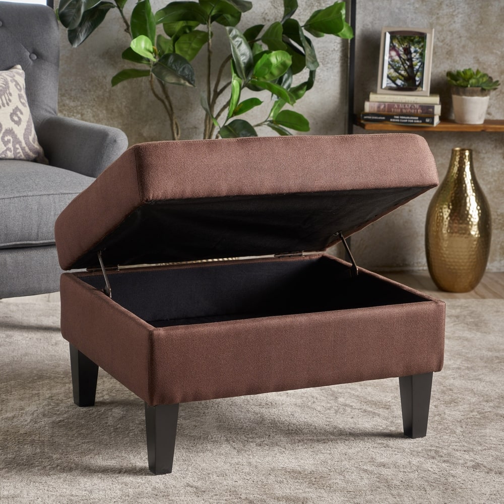 Zahra Tufted Fabric Storage Ottoman by Christopher Knight Home