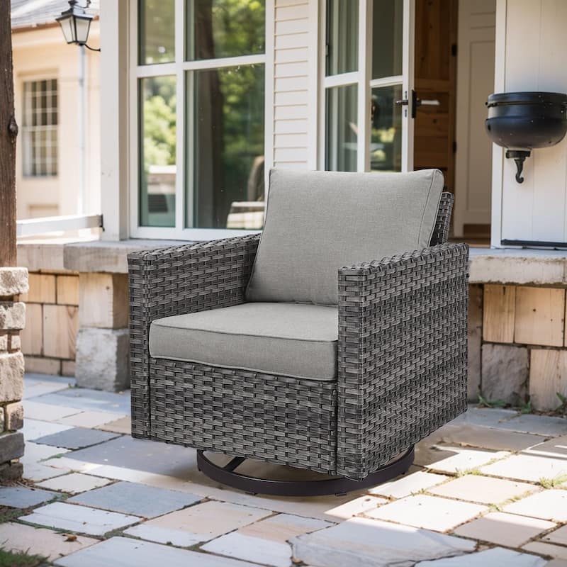 Outdoor Swivel Glider Chairs with Soft Cushion