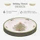preview thumbnail 3 of 5, Spode Set of 4 Christmas Tree Melamine Salad Plates - 8" D