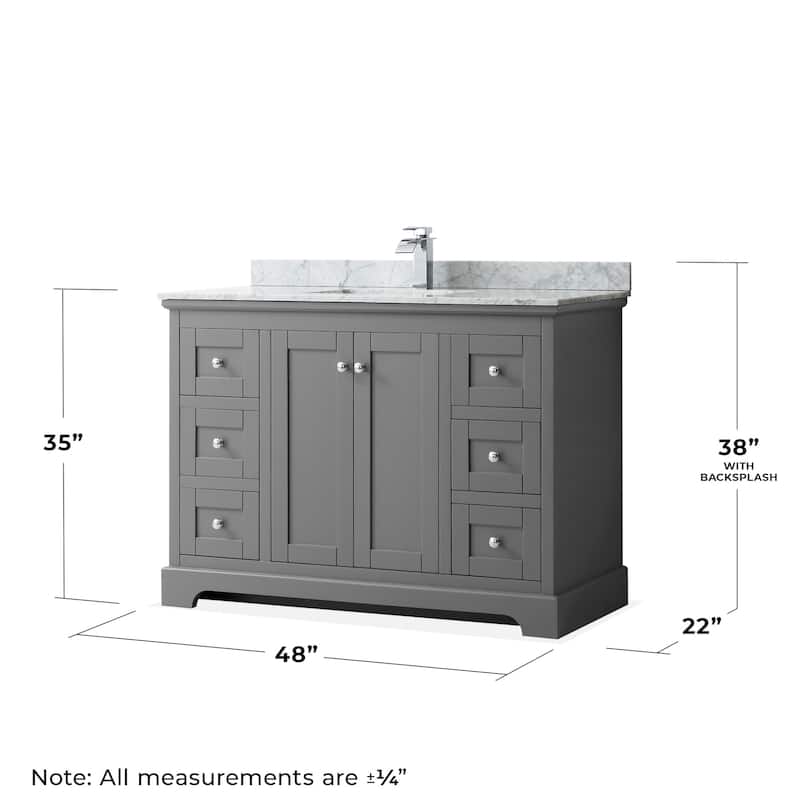 Wyndham Collection Avery 48" Free Standing Single Basin Vanity Set