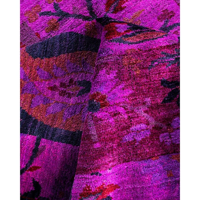 Vibrance One-of-a-Kind Hand-Knotted Area Rug - Pink, 5' 3" x 7' 5" - 5' 3" x 7' 5"