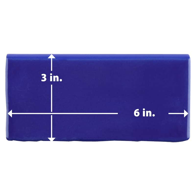 Merola Tile Viva Azul 3" x 6" Ceramic Wall Trim - (1 Tile)