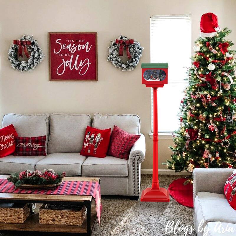 Gymax 5 Ft Christmas Street Lamp Sound Activated Indoor Street Light - Multi-colors - See Details