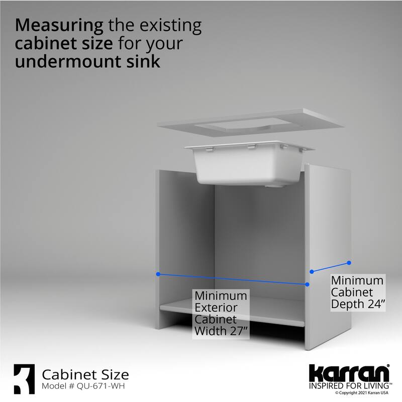 Karran Undermount Quartz Single Bowl Kitchen Sink