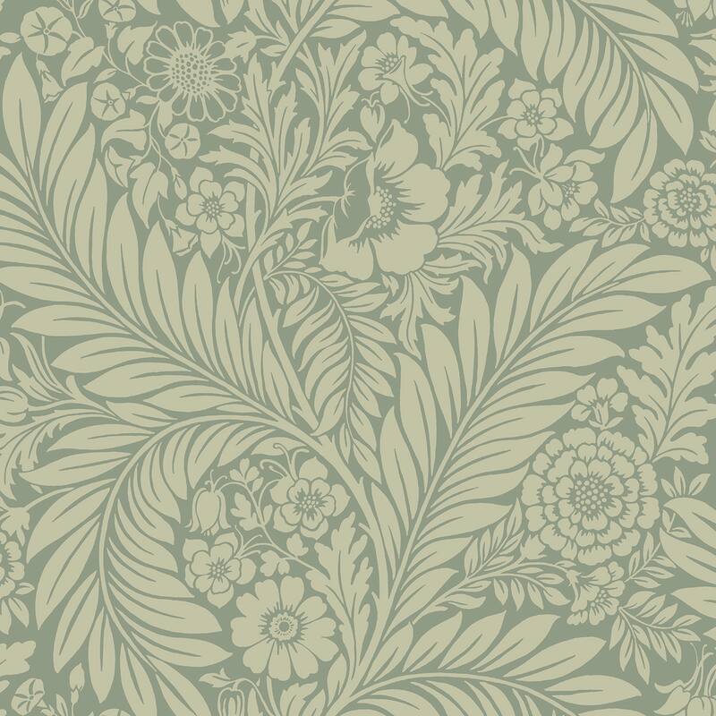 Belgravia Decor Florence Green Leaf Wallpaper