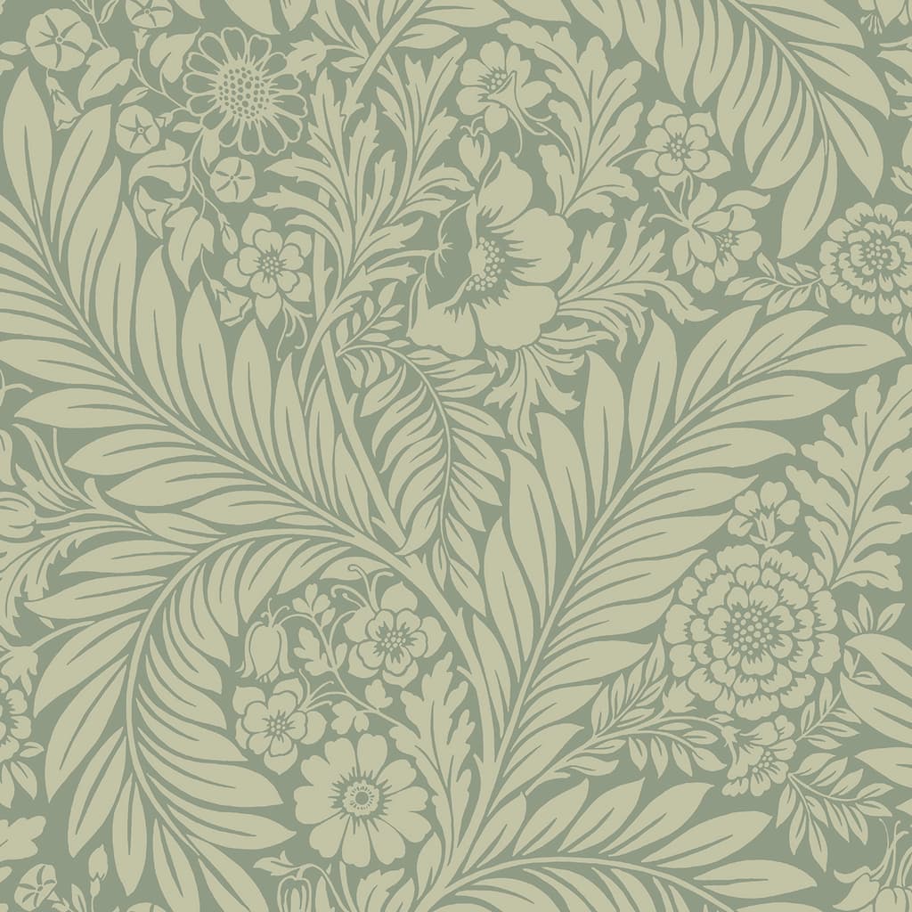 Belgravia Decor Florence Green Leaf Wallpaper