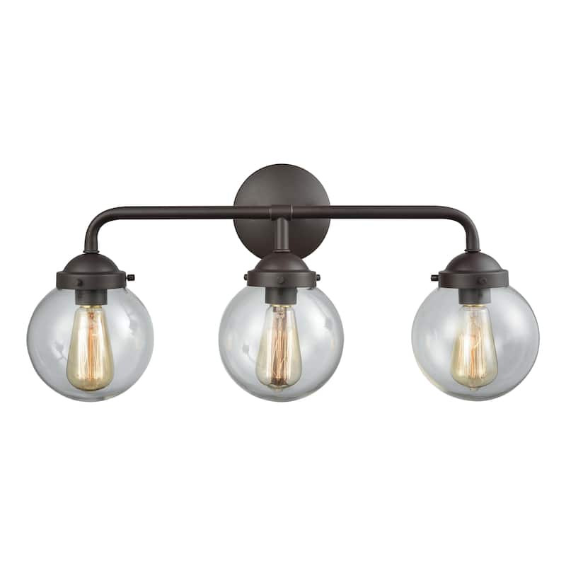 Beckett 12-inch High 1-Light Sconce in Oil Rubbed Bronze with Clear Glass - 24 - Bronze and Clear