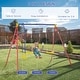 preview thumbnail 6 of 7, Outsunny Outdoor Swing Set for Backyard with 2-Person Swing and 2 Swings, Playground Equipment Outdoor Playset