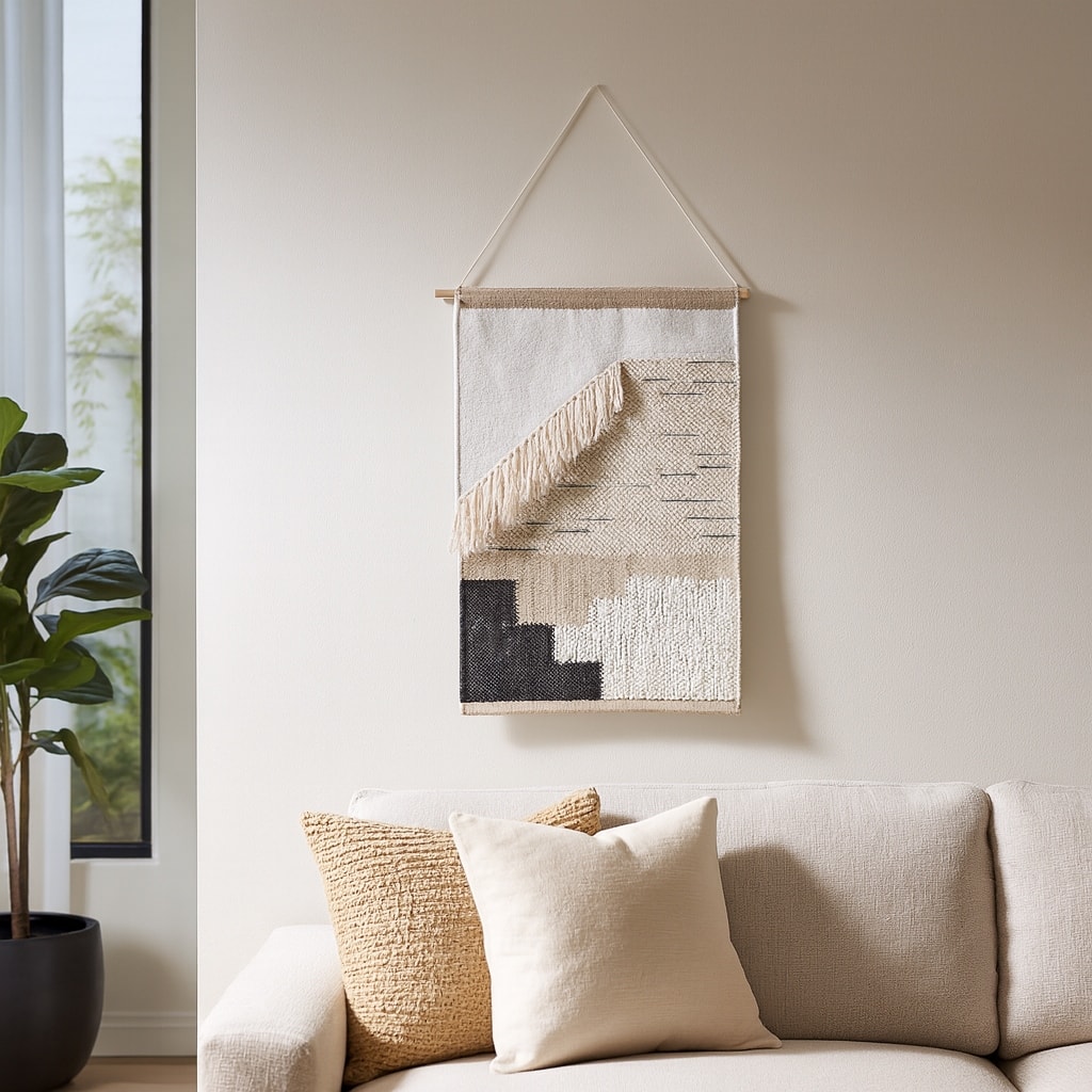 Woven Layered Look Tapestry Wall Hangings - Natural, 36 in.