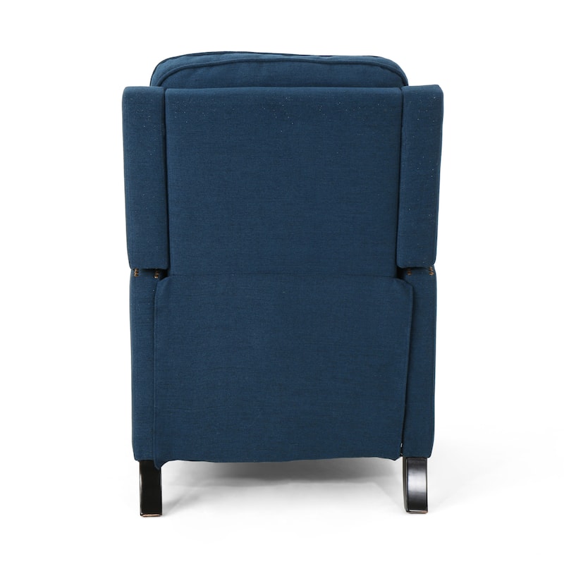 Fabric Upholstered Recliner Chair, Mid-Century Modern Recliner Adjustable Single Sofa Chair with Thicker Seat Cushion