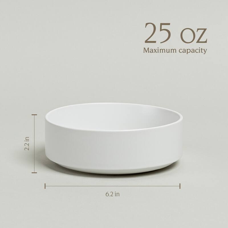 over&back Stackable 25oz Semi-Matte Stoneware Cereal Bowls