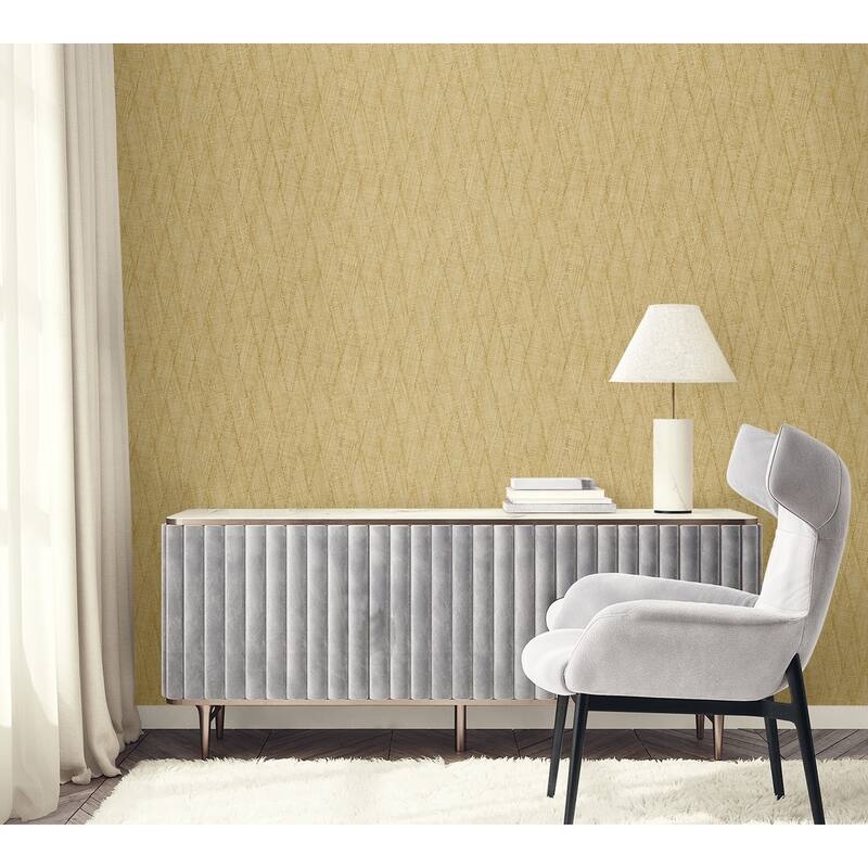 Seabrook Designs Sun Woven Embossed Vinyl Unpasted Wallpaper