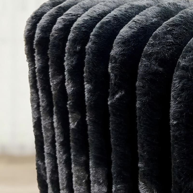 Roundhill Furniture Solenne Oversized Ottoman with Jumbo Corduroy Upholstery