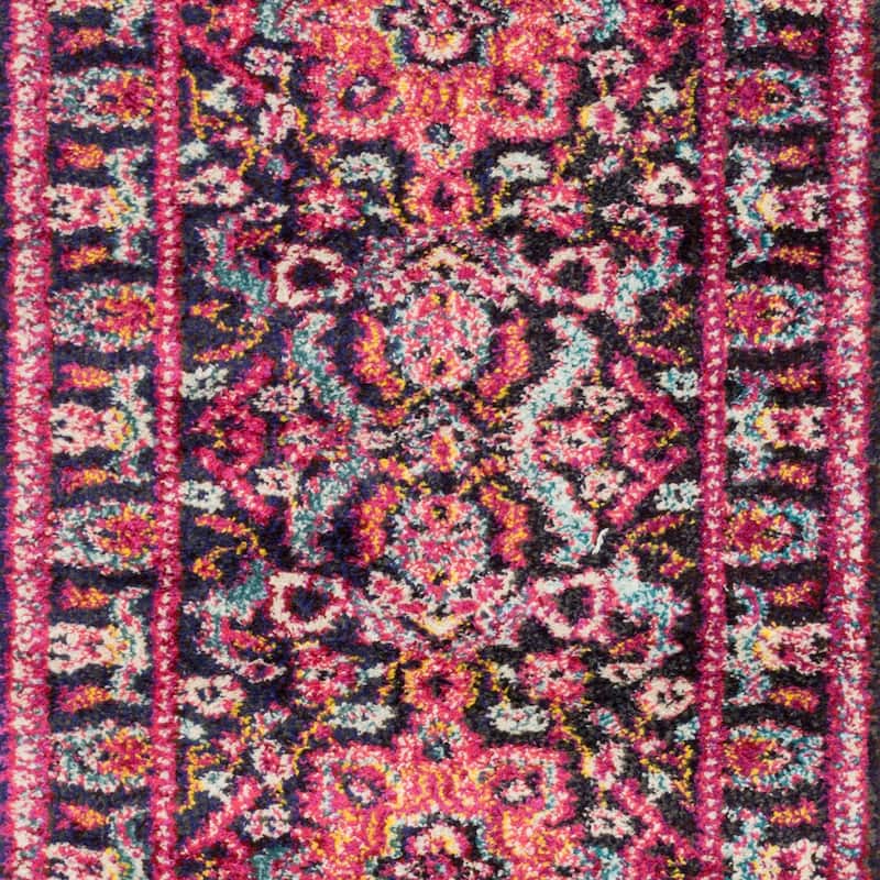 Alexander Home Vintage Boho Botanical Medallion Distressed Rug