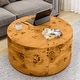preview thumbnail 13 of 11, Moasis Tree Burl Bark Wood Coffee Table Yellow