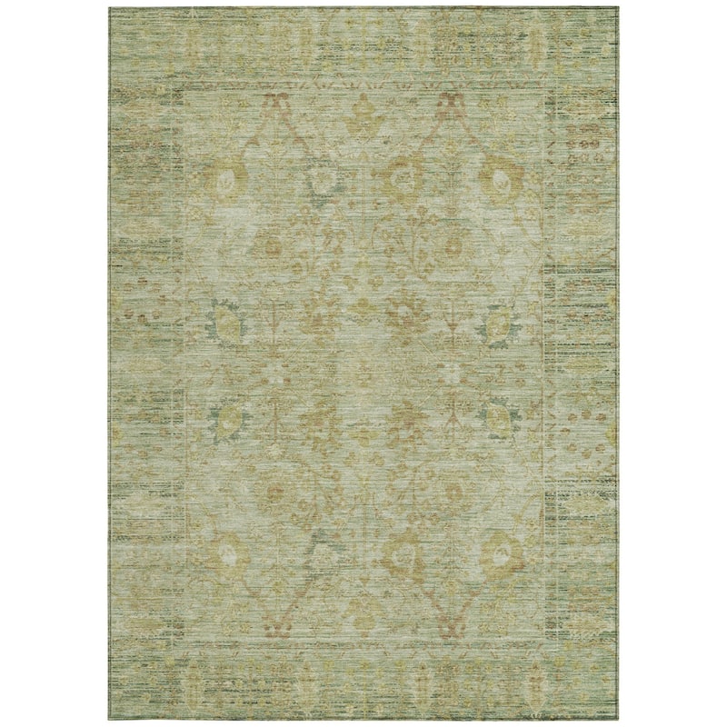 HomeRoots Oriental Traditional Rectangle Outdoor Rug