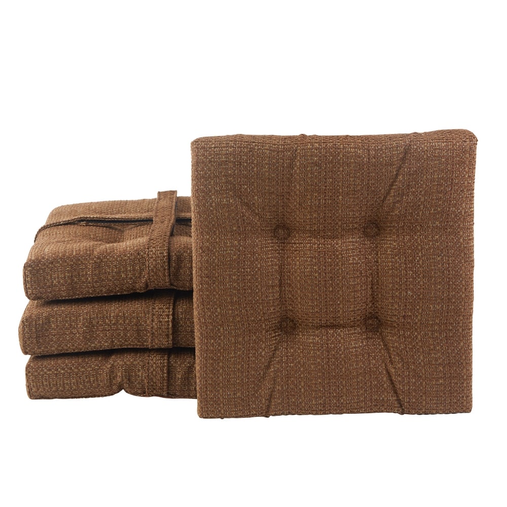 Klear Vu Tyson Square Barstool Cushion Set with Velcro Straps